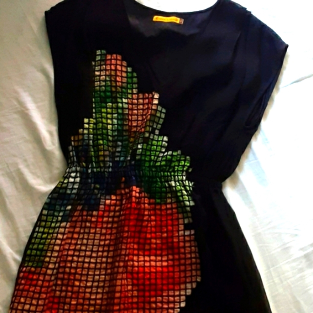 Graphic patterned Anthro dress
